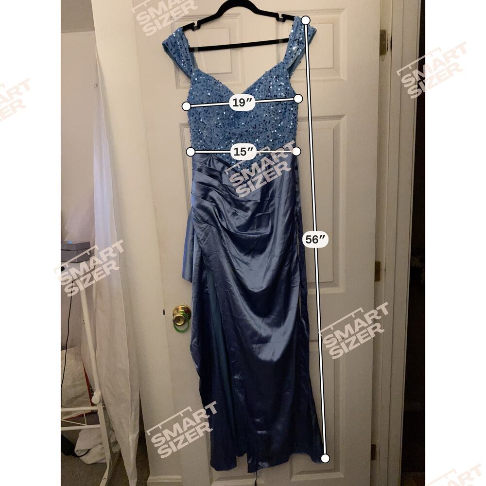 Blue Formal/Prom Dress with Sequins Size 12 NWT - Picture 3 of 6